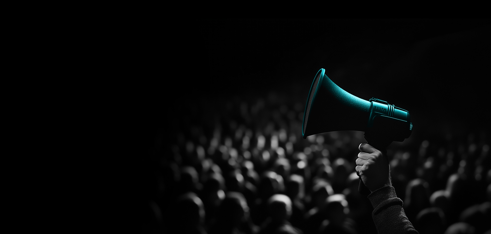 Abstract image of a microphone