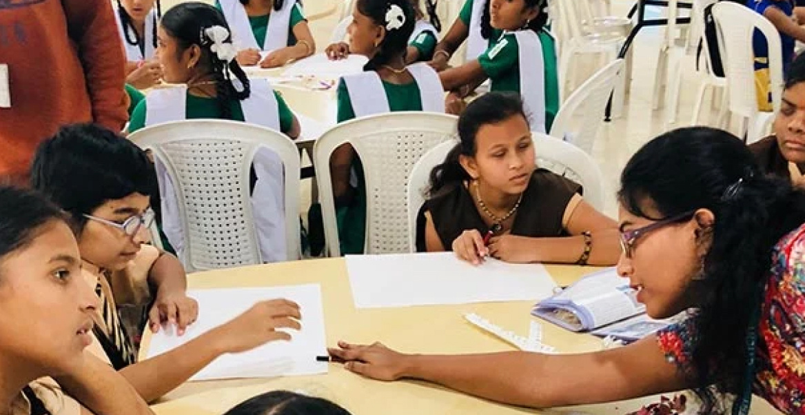 Students engrossed in activities 