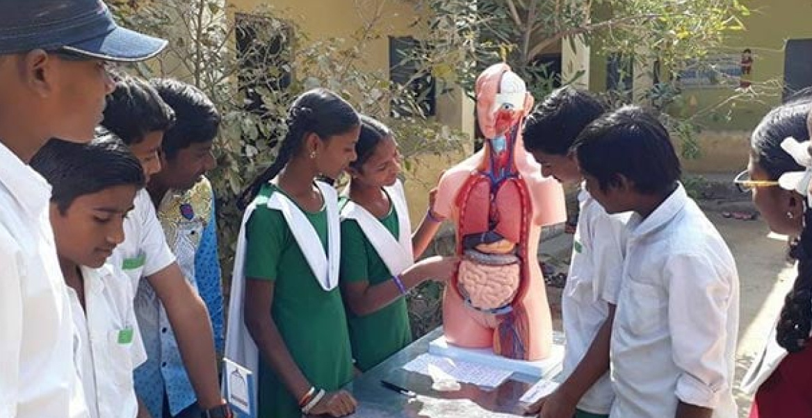 Students at a Cyient-adopted school