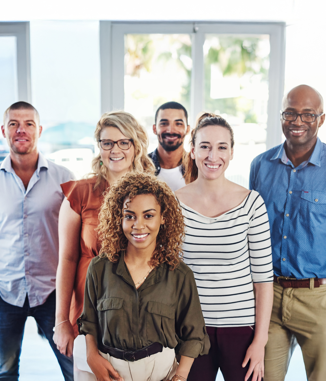 A group of smiling individuals