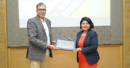 Nasscom award being recieved