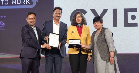 ET Now Award being received