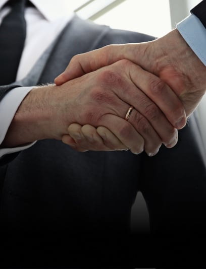 Handshake signifying trust and partnerships