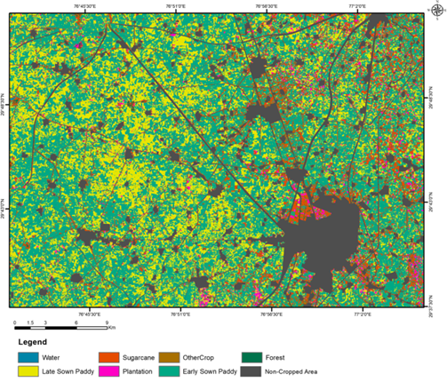 Figure 4. SAR imagery for different crop types [2]