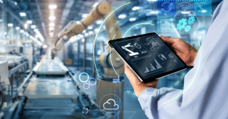 Connected and automated equipment being controlled digitally by an employee