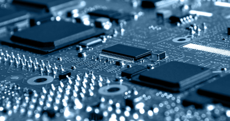 Close up shot of a chip