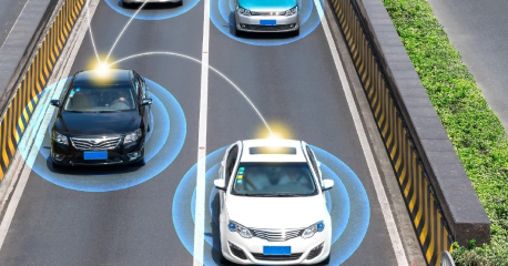 Software-Defined Vehicle Transformation with two connected vehicles on a highway